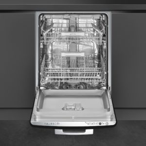 Smeg DIFABBL 60cm 50s Style Built-In Dishwasher, Black - Image 3