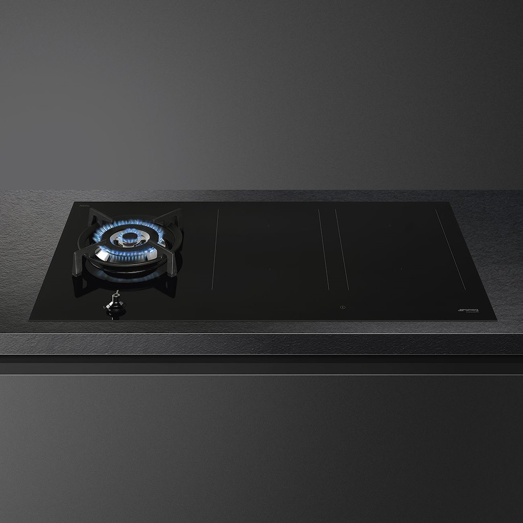 Smeg PM3953D 90cm Eclipse Mixed Fuel Hob 1 Gas Burner 2 Induction Multizones - Image 3