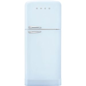 Smeg FAB50RPB5 80.4cm 50s Style Right Hand Hinge Fridge Freezer, Pastel Blue