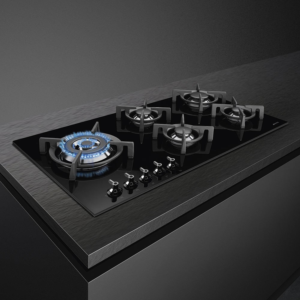 Smeg PV395LCN Gas Hob, Black - Image 3