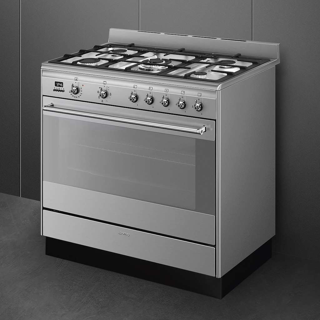 Smeg SUK91MFX9 90cm Concert Dual Fuel Range Cooker, Stainless Steel - Image 3