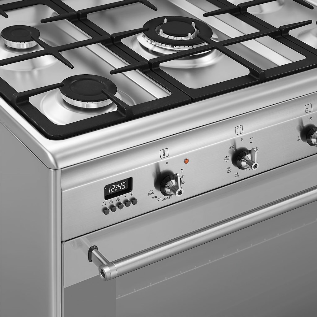 Smeg SUK91MFX9 90cm Concert Dual Fuel Range Cooker, Stainless Steel - Image 6