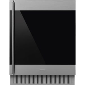 Smeg CVI338RX3 60cm Classic Undercounter Wine Cooler with Right Hand Hinge, Stainless Steel