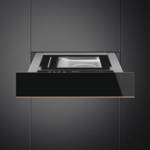 Smeg CPV615NR 15cm Height Dolce Stil Novo Vacuum Drawer, Black Glass - Image 2