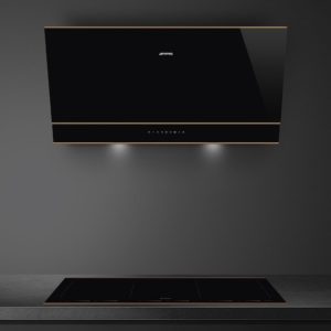 Smeg KV694R 90cm Dolce Stil Novo Angled Chimney Hood with Copper Trim Auto - Image 9