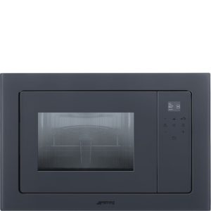 Smeg FMI120G Built-In Microwave with Grill, Neptune Grey