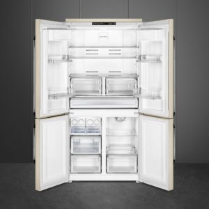 Smeg FQ960P5 90cm Victoria Four Door Fridge Freezer, Cream - Image 2