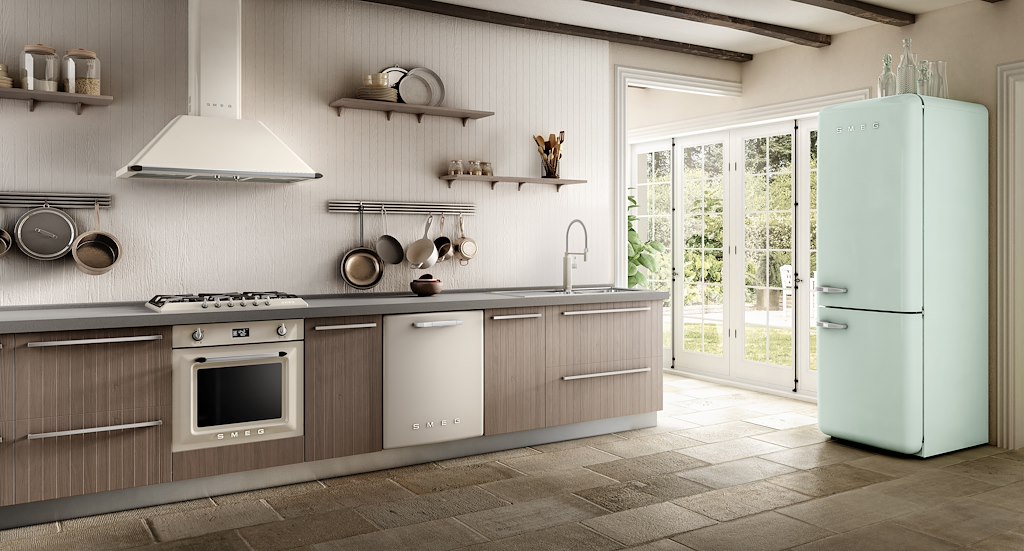 Smeg KT90PE 90cm Victoria Chimney Hood, Cream - Image 2