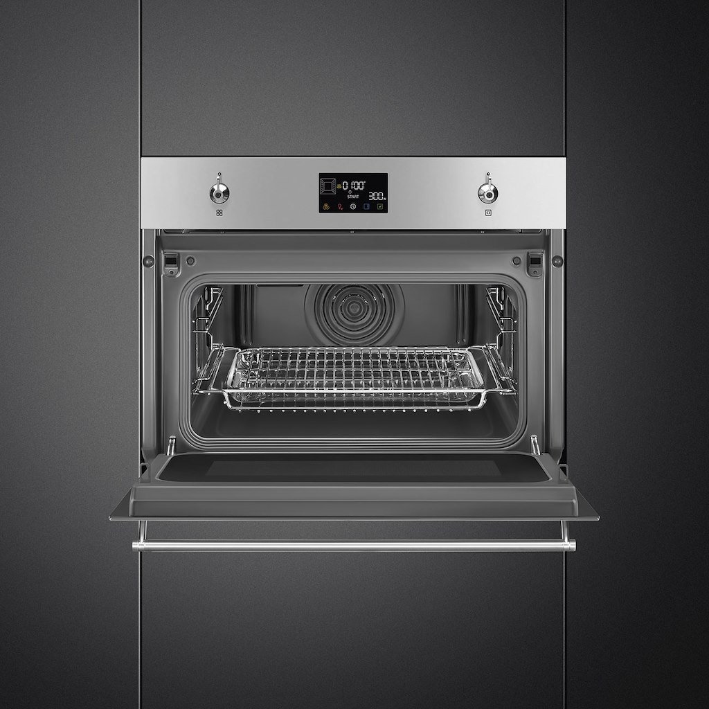 Smeg SO4302M1X 45cm Classic Combi Microwave, Stainless Steel - Image 3