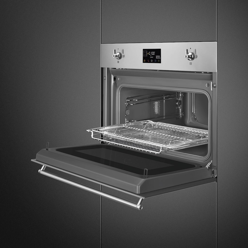 Smeg SO4302M1X 45cm Classic Combi Microwave, Stainless Steel - Image 5