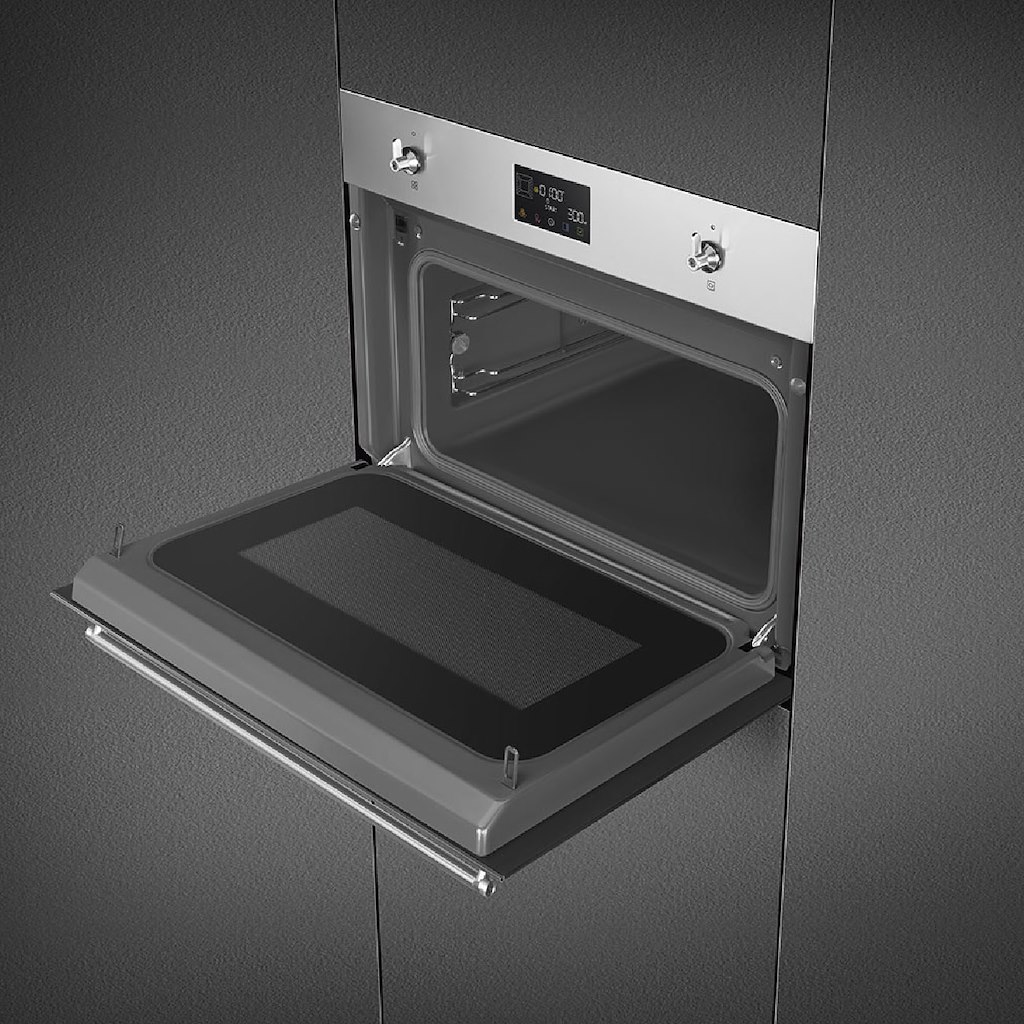 Smeg SO4302M1X 45cm Classic Combi Microwave, Stainless Steel - Image 6