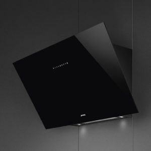 Smeg KV394N 90cm Angled Chimney Hood in Black Glass Auto Vent 2.0 - Image 3