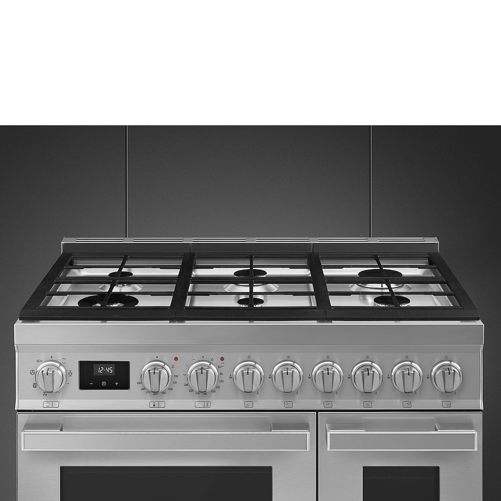Smeg CPF92GMX 90cm Portofino Dual Fuel Range Cooker, Stainless Steel - Image 7