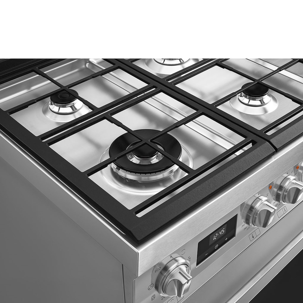 Smeg CPF92GMX 90cm Portofino Dual Fuel Range Cooker, Stainless Steel - Image 8