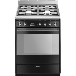 Smeg SUK61MBL9 60cm Concert Dual Fuel Cooker, Black