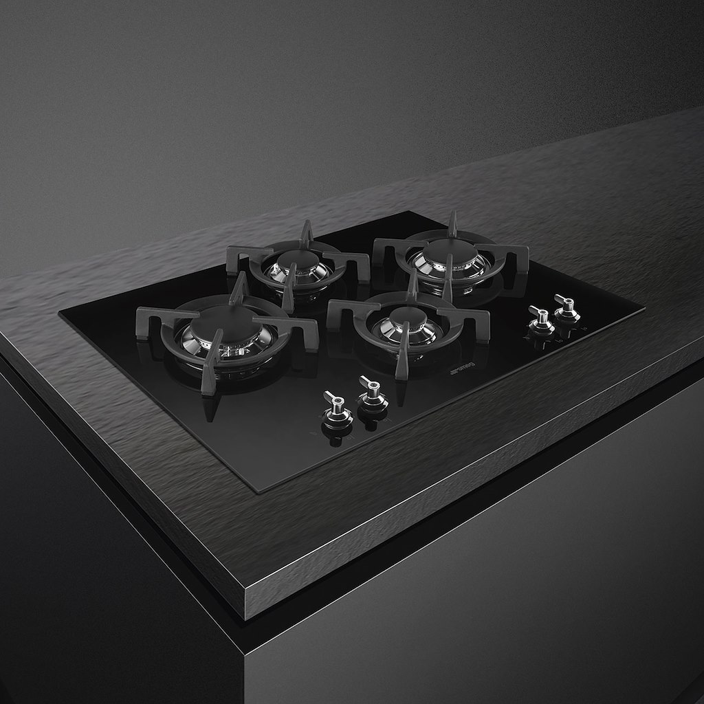 Smeg PV364LCN Gas Hob, Black - Image 2