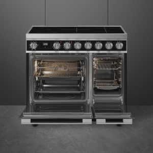 Smeg CPF92IMBL 90cm Portofino Electric Range Cooker, Black - Image 2