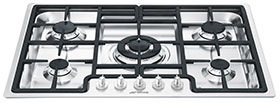 Smeg PGF75-4 72cm Classic Gas Hob, Stainless Steel - Image 2