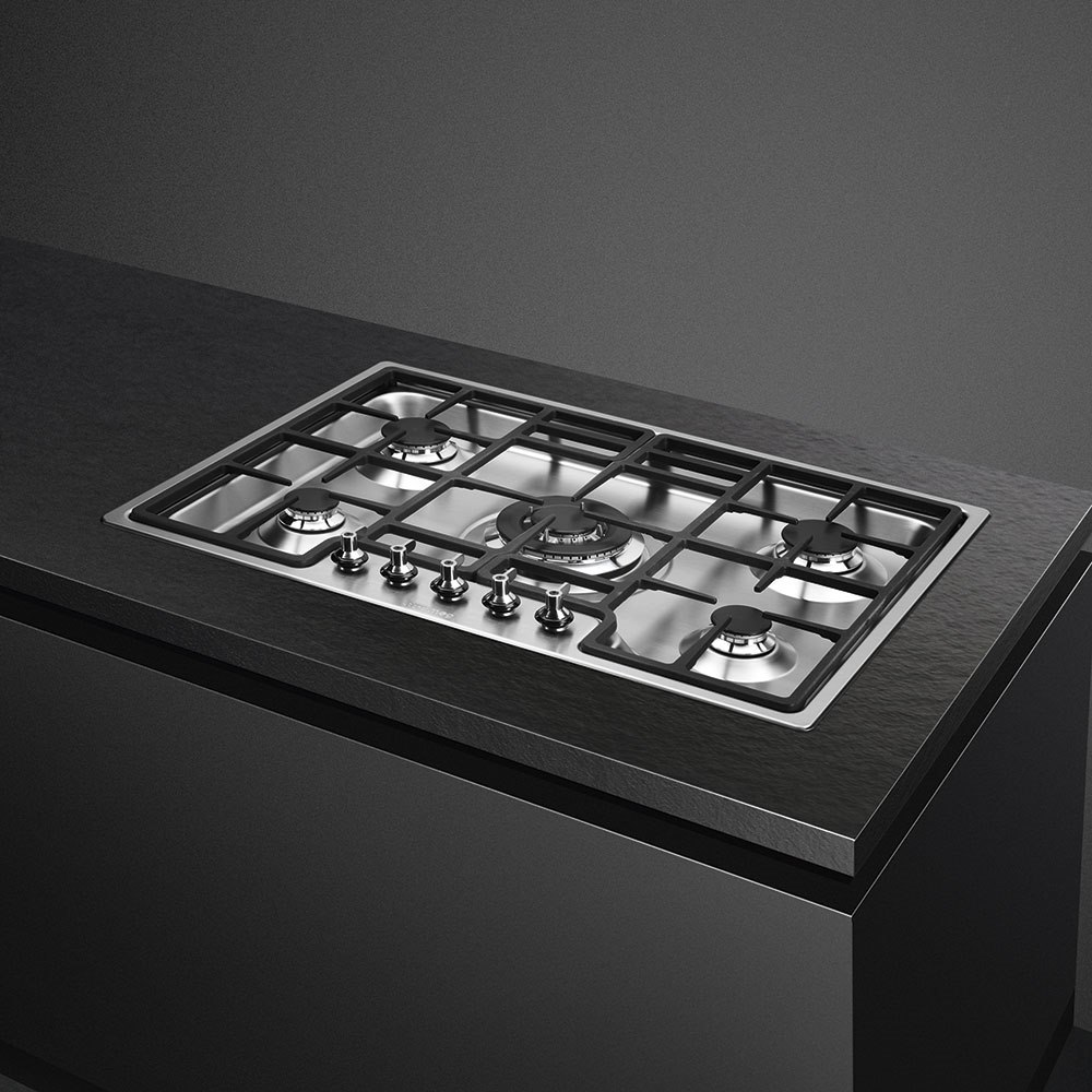 Smeg PGF75-4 72cm Classic Gas Hob, Stainless Steel - Image 3