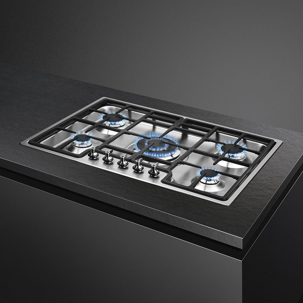 Smeg PGF75-4 72cm Classic Gas Hob, Stainless Steel - Image 6