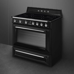 Smeg TR90IBL2 90cm Victoria Electric Range Cooker, Black - Image 4