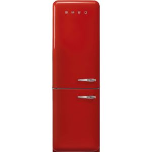 Smeg FAB32LRD5UK 60cm 50s Style Left Hand Hinge Fridge Freezer, Red