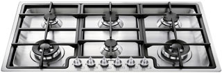 Smeg PGF96 87cm Classic Gas Hob, Stainless Steel - Image 3