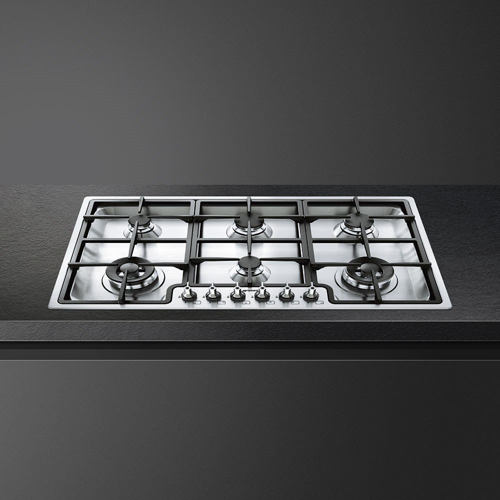 Smeg PGF96 87cm Classic Gas Hob, Stainless Steel - Image 4