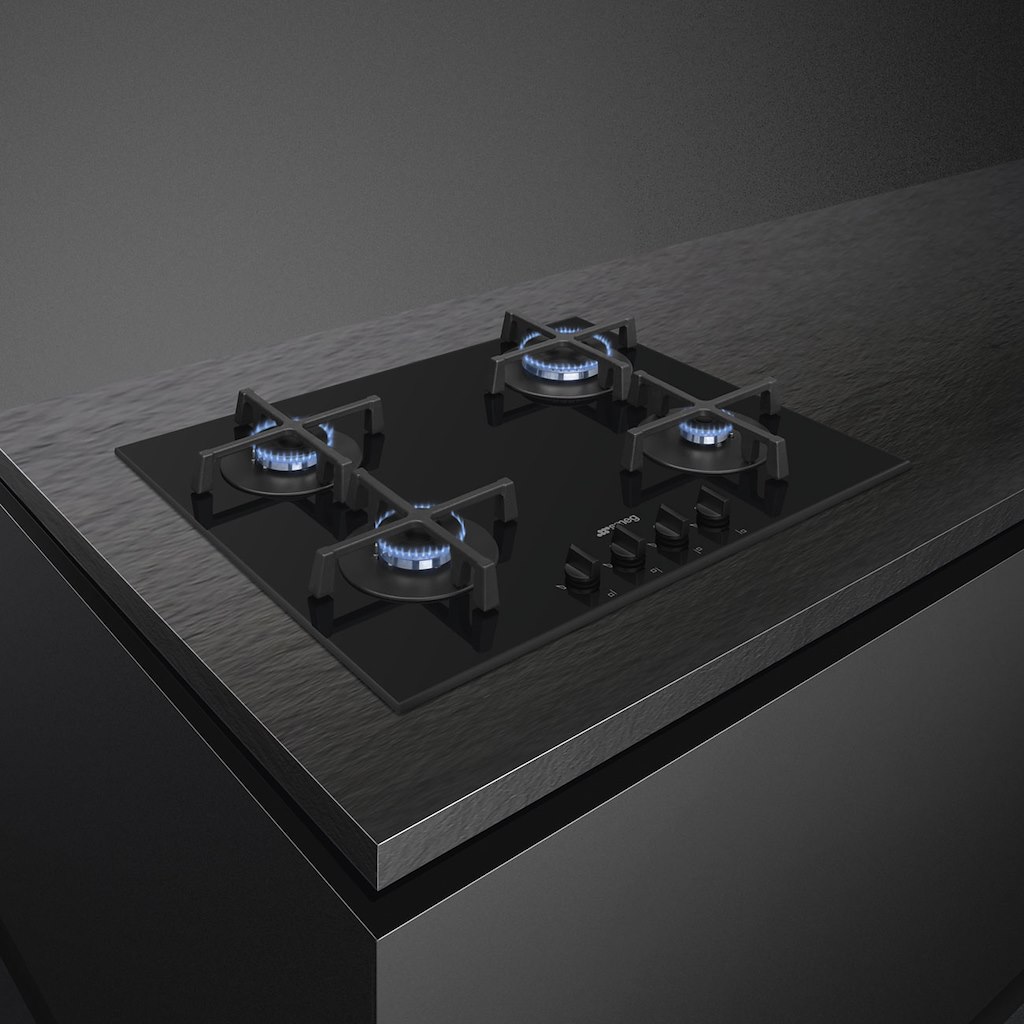 Smeg PV264B 60cm Gas on Glass Hob, Black - Image 2