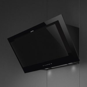 Smeg KV194B3 90cm Linea Angled Chimney Auto Vent 2.0 Hood , Black - Image 2