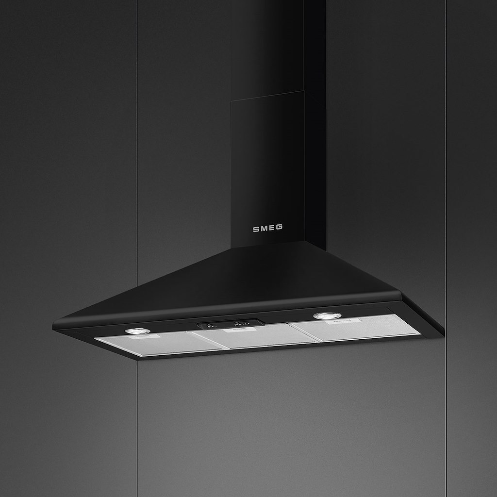 Smeg KSED95NEE 90cm Chimney Hood, Black - Image 2