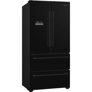 Smeg FQ55FNDF 84cm Two Door Two Drawer Fridge Freezer, Black