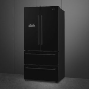 Smeg FQ55FNDF 84cm Two Door Two Drawer Fridge Freezer, Black - Image 3