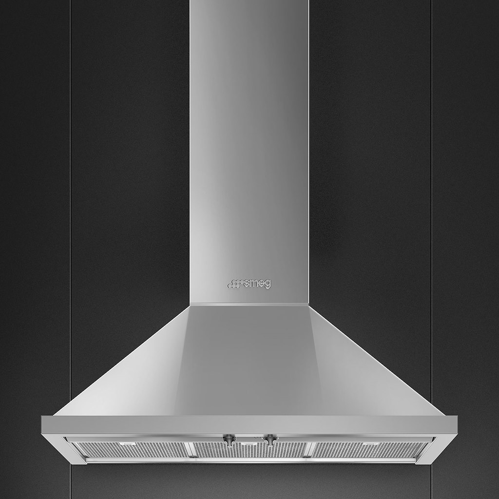 Smeg KPF9X 90cm Portofino Chimney Hood, Stainless Steel - Image 2