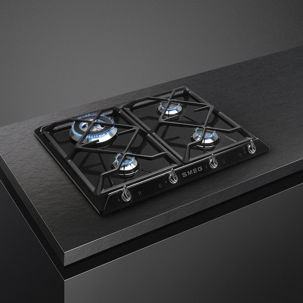 Smeg SR964NGH 60cm Victoria Gas Hob, Black - Image 2