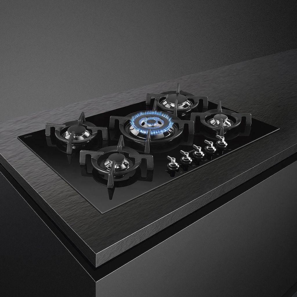 Smeg PV375CN Gas Hob, Black - Image 2