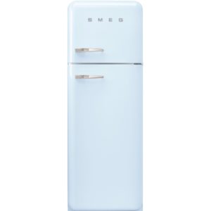 Smeg FAB30RPB5UK 60cm 50s Style Right Hand Hinge Freezer over Fridge, Pastel