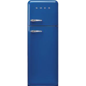 Smeg FAB30RBE5 60cm 50s Style Right Hand Hinge Freezer over Fridge, Blue