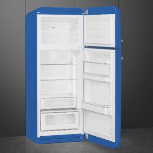 Smeg FAB30RBE5 60cm 50s Style Right Hand Hinge Freezer over Fridge, Blue - Image 2