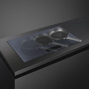 Smeg HOBD182DG 83cm Venting Induction Hob, Neptune Grey - Image 3