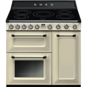 Smeg TR93IP2 90cm Victoria Electric Range Cooker, Cream