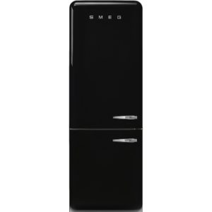 Smeg FAB38LBL5 70cm 50s Style Left Hand Hinge Fridge Freezer, Black