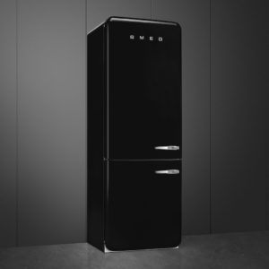 Smeg FAB38LBL5 70cm 50s Style Left Hand Hinge Fridge Freezer, Black - Image 3