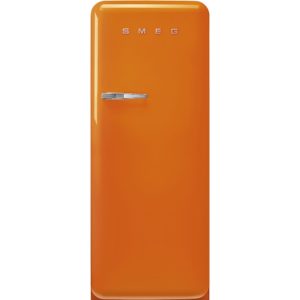 Smeg FAB28ROR5 60cm 50s Style Right Hand Hinge Fridge with Icebox, Orange