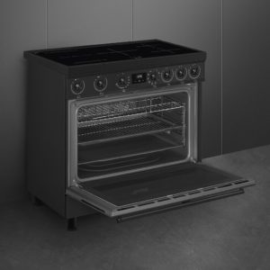 Smeg C9IMN2 90cm Single Cavity Range Cooker with Induction Hob, Black - Image 5