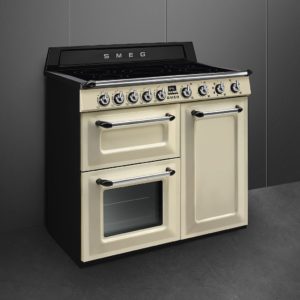 Smeg TR103IP2 100cm Victoria Electric Range Cooker, Cream - Image 3