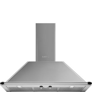 Smeg KTR90XE 90cm Victoria Chimney Hood, Stainless Steel