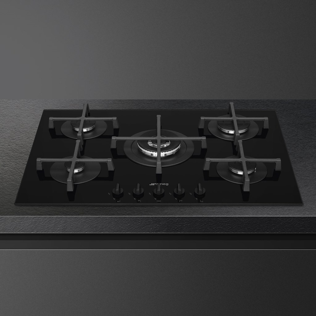 Smeg PV275B 72cm Gas on Glass Hob, Black - Image 4