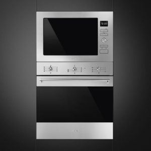 Smeg FMI425X Cucina 25 Litre Built In Microwave with Grill in Stainless Steel - Image 3