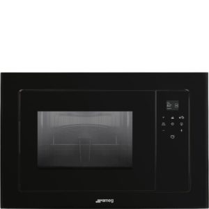 Smeg FMI120B3 Linea 20 Litre Built In Microwave with Grill, Black